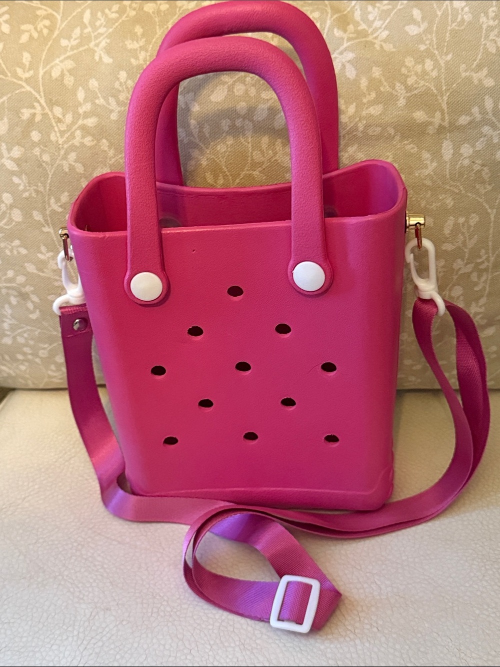 EVA Mini Hot Pink Kids Crossbody Tote Bag
